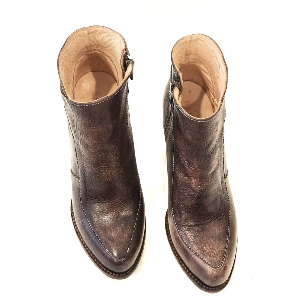 Bed Stu Isla Brown Leather Booties Size 8.5 - Picture 4 of 9